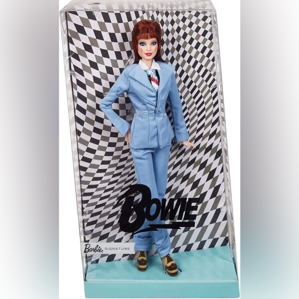 Barbie Signature David Bowie Barbie (11.5", Red Hair) Posable, Wearing Blue Suit